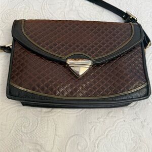 Roche Leather Elegant Brown and Black Women's Purse